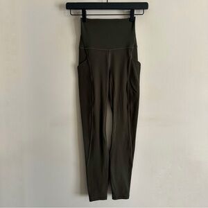 Lululemon Align High Rise Pant with Pockets 25” Leggings Dark Olive Green W5DCES